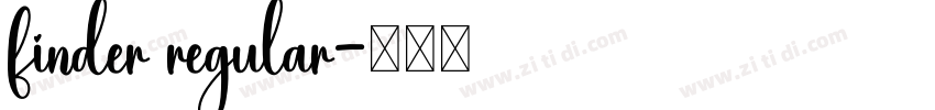 finder regular字体转换